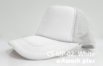 CAP SIMPLE- CS-MP-02, White, หมวกตาข่าย, หมวกแก๊ปตาข่าย, หมวกแก๊ปสำเร็จรูป, หมวกแก๊ปพร้อมส่ง, หมวกแก๊ปราคาถูก, หมวกตาข่ายสีขาว